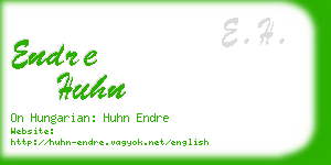 endre huhn business card